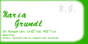 maria grundl business card